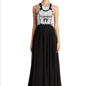 Parker black gown blakney beaded-top